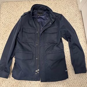 Banana Republic Navy Blue 4 pocket Field Jacket with Hood